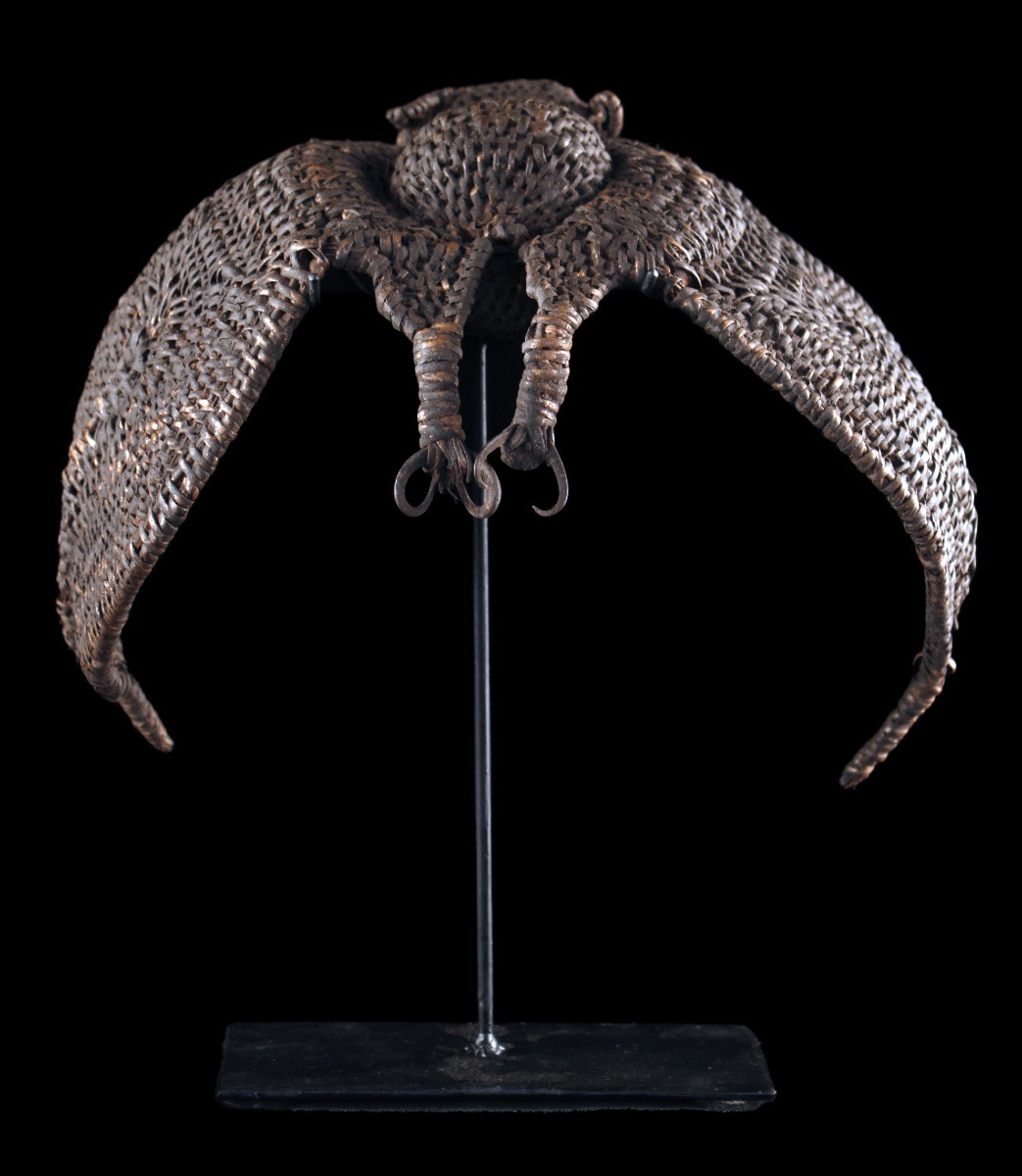 Wickerwork Bat, Cult Figure, Papua New Guinea, Tribal Art, 24 Cm (9,44 Inch)-photo-4