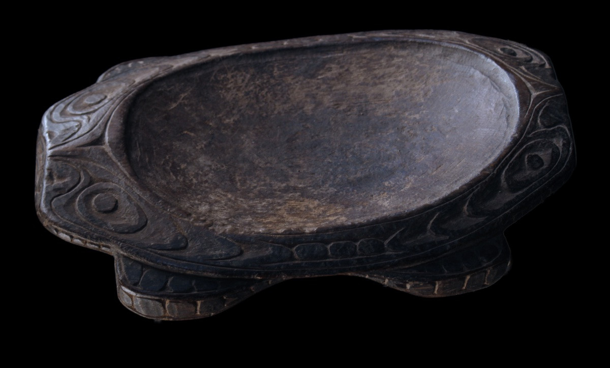 Plat en Bois, Papouasie Nouvelle Guinée, Océanie, Art Premier, Art Océanien, Art Tribal, 36 cm-photo-2