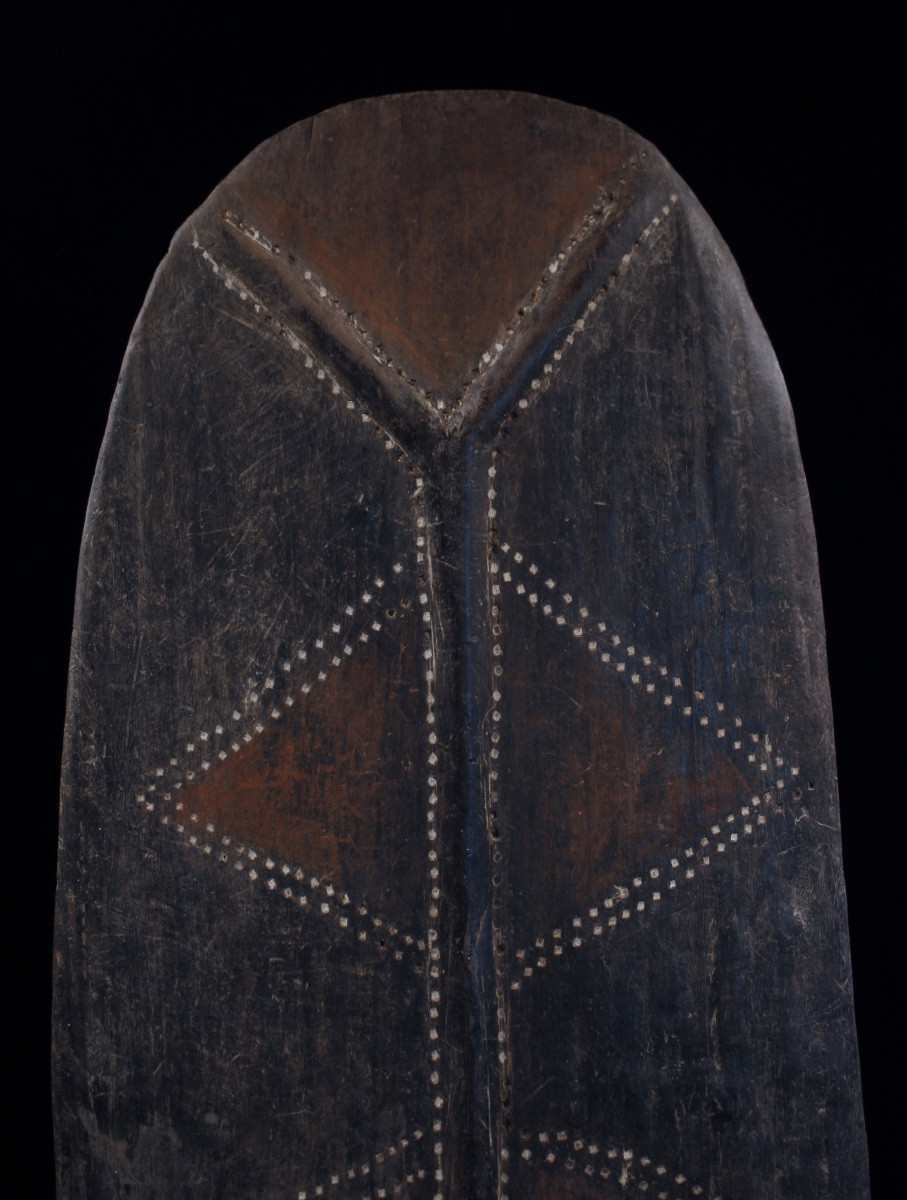 Bouclier, Papouasie Nouvelle Guinée, Océanie, Art Premier, Art Océanien, Art Tribal, 107 cm-photo-2