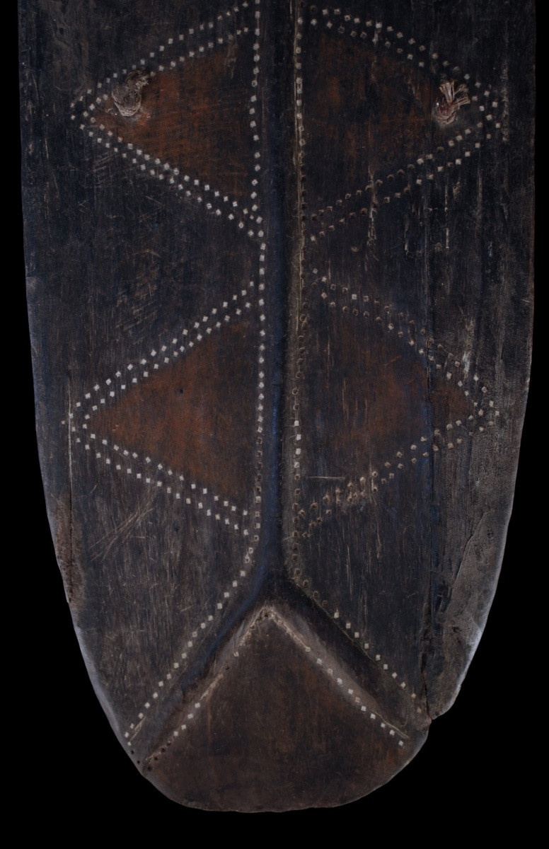 Bouclier, Papouasie Nouvelle Guinée, Océanie, Art Premier, Art Océanien, Art Tribal, 107 cm-photo-4