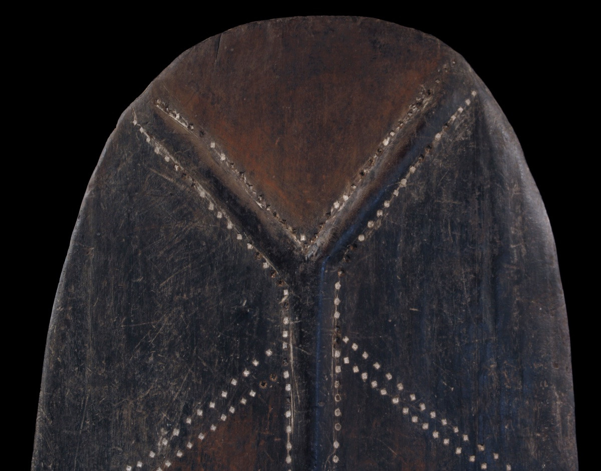 Bouclier, Papouasie Nouvelle Guinée, Océanie, Art Premier, Art Océanien, Art Tribal, 107 cm-photo-1