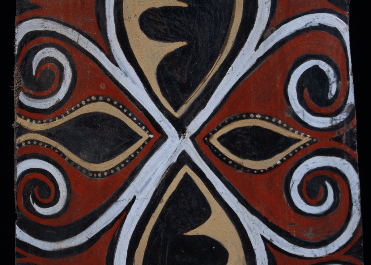 Painted Bark, Blackwater, Primitive Art, Oceanic Art, Tribal Art, Bark Painting, 89 Cm-photo-3