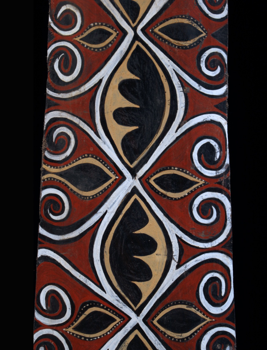 Painted Bark, Blackwater, Primitive Art, Oceanic Art, Tribal Art, Bark Painting, 89 Cm-photo-1