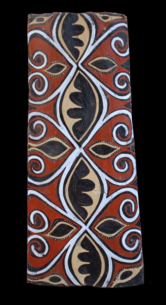 Painted Bark, Blackwater, Primitive Art, Oceanic Art, Tribal Art, Bark Painting, 89 Cm