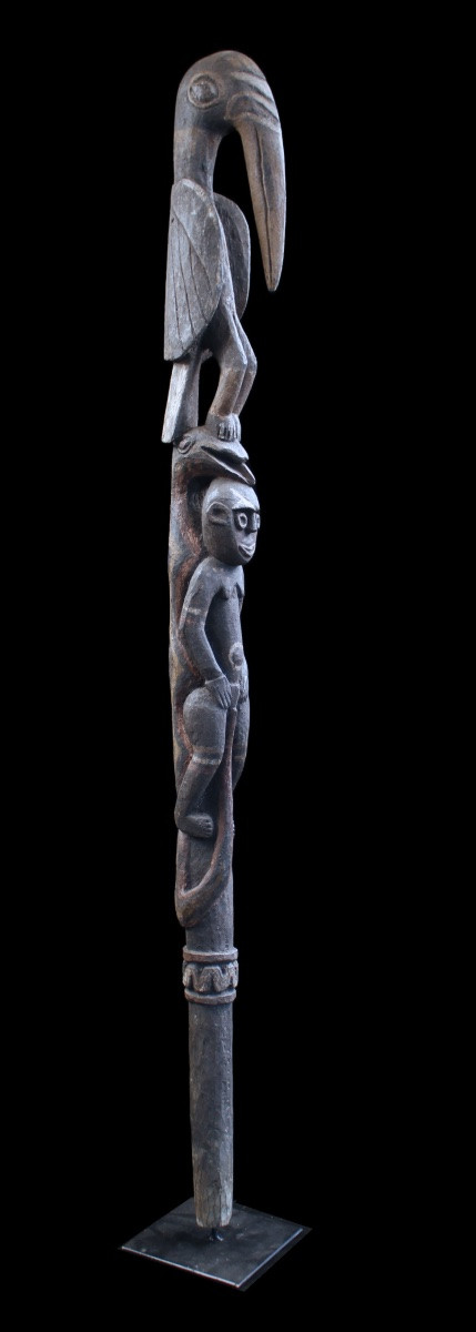 Figure de culte Kwoma, Papouasie Nouvelle Guinée, Art Océanien, Art Premier, Sculpture, 145 cm-photo-2