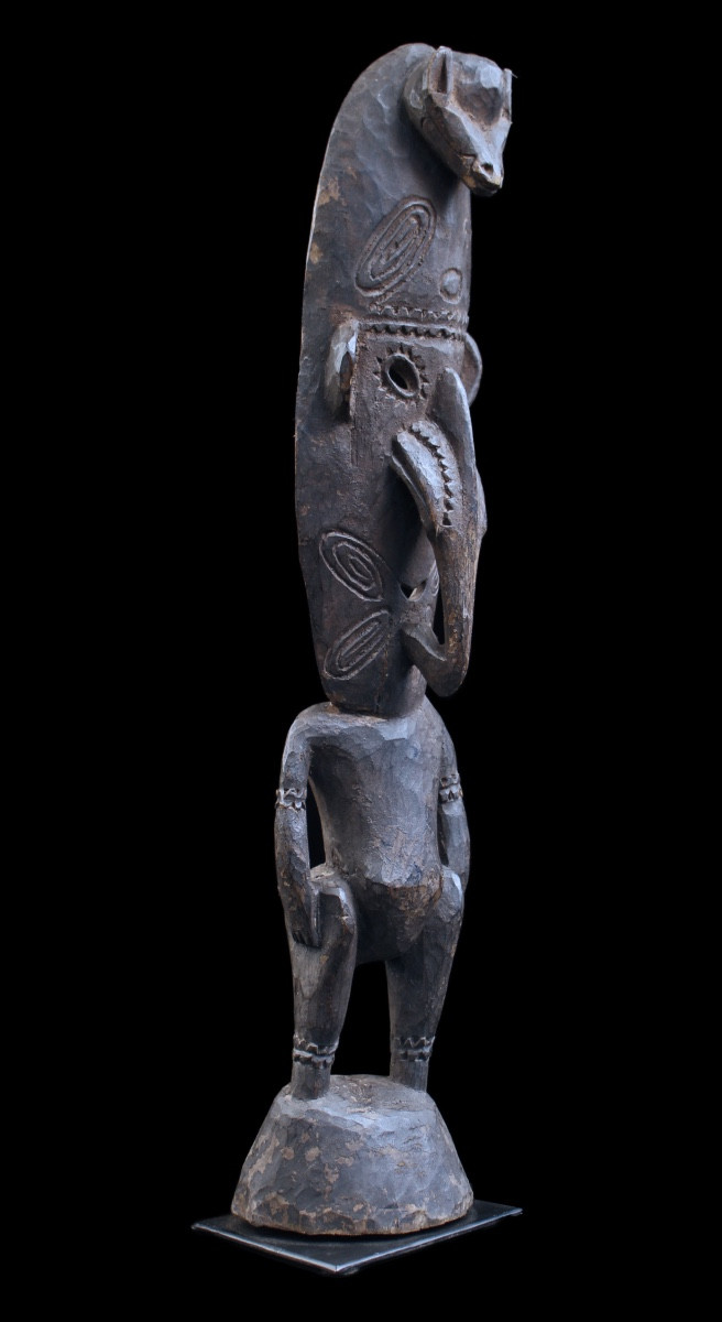 Statue des lacs Murik, art océanien, art tribal, sculpture, Océanie, Pacifique, 60 cm