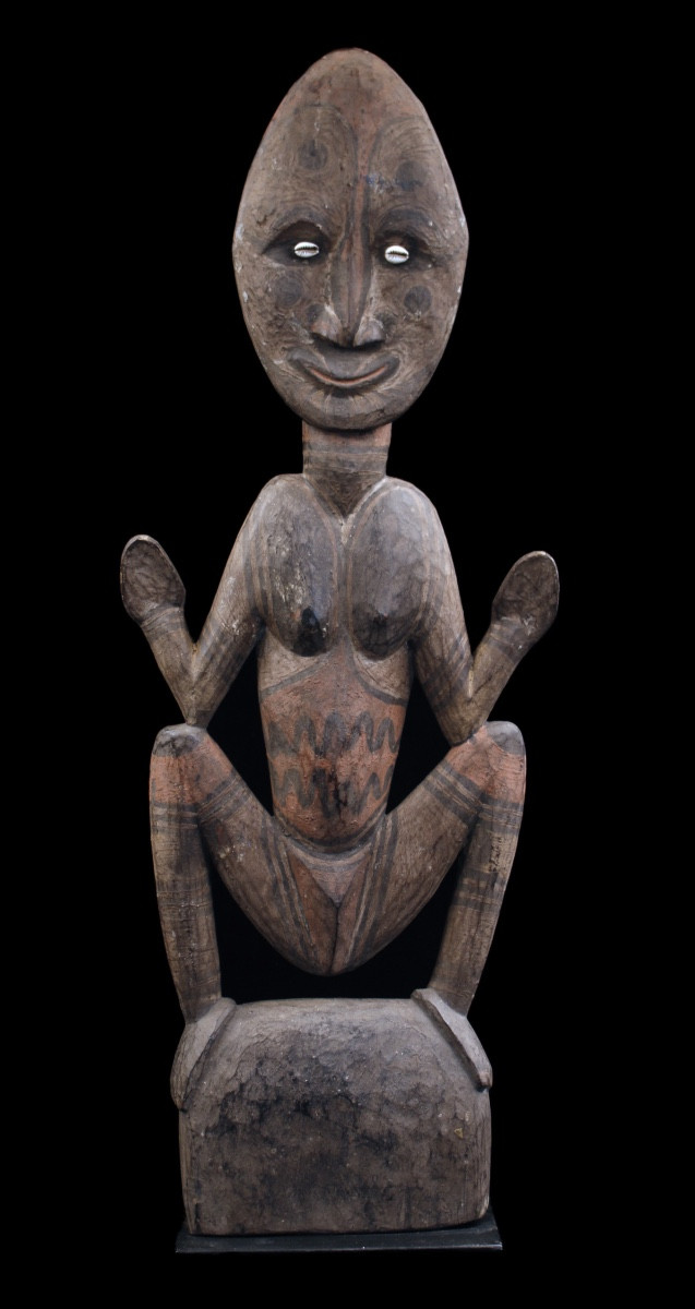 Figure d'Ancêtre, Art Tribal, Art Océanien, Sculpture, Art Du Pacifique, Océanie, 73 cm