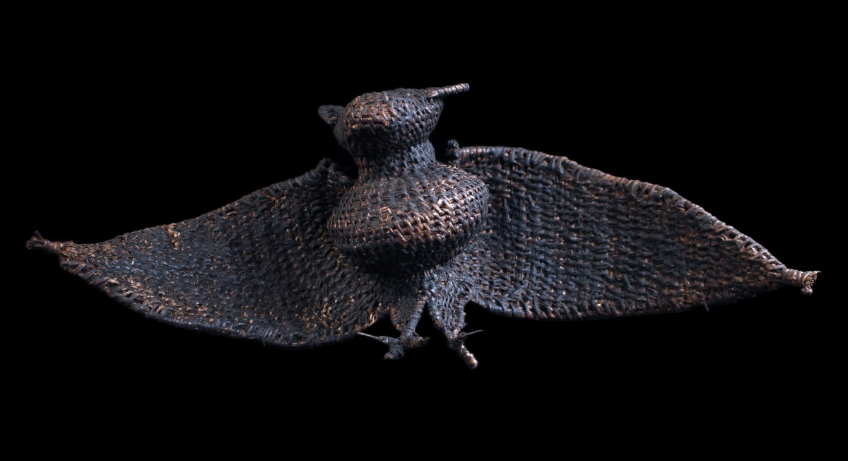 Bat, Tribal Art, Oceanic Art, Papua New Guinea, Oceania, Flying Fox, 49 Cm-photo-7