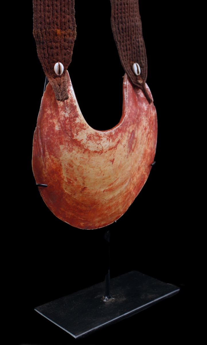 Monnaie d'échange, collier traditionnel, Art Premier, art tribal, Art Océanien, Kina, 43 cm-photo-2