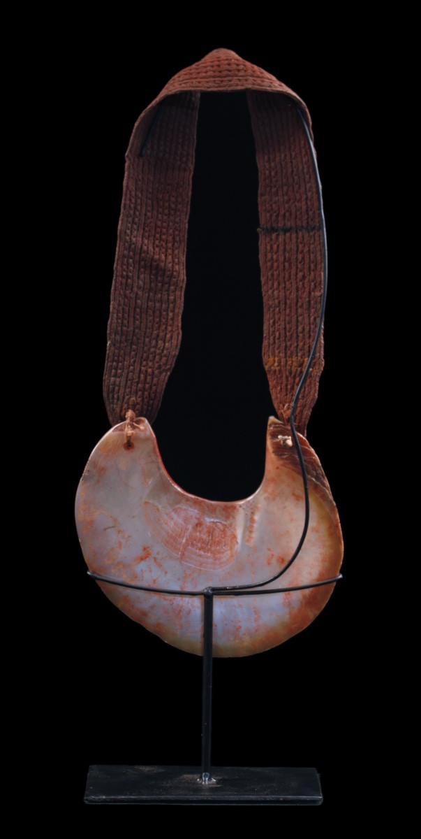 Monnaie d'échange, collier traditionnel, Art Premier, art tribal, Art Océanien, Kina, 43 cm-photo-3