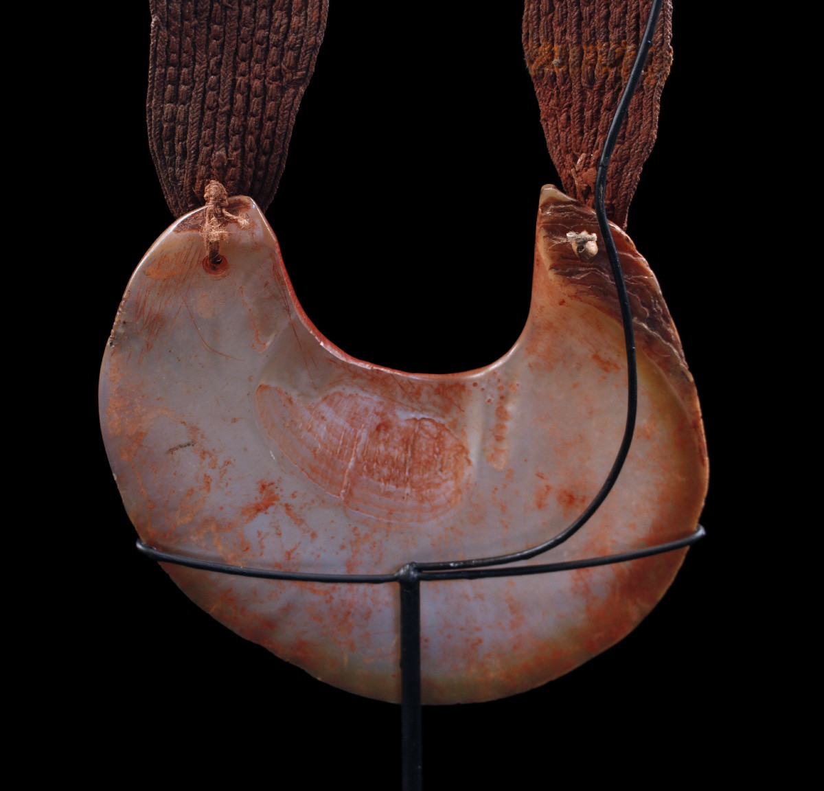 Monnaie d'échange, collier traditionnel, Art Premier, art tribal, Art Océanien, Kina, 43 cm-photo-5