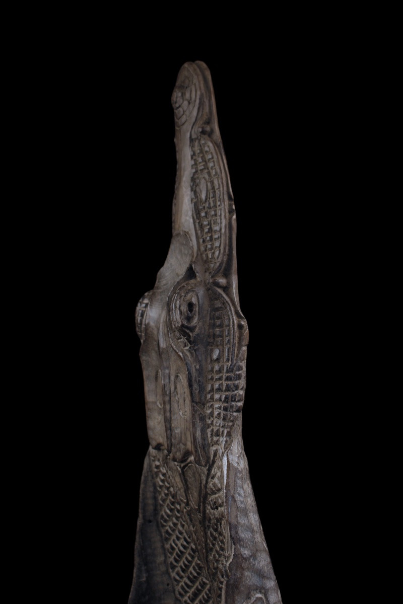 Canoe Prow, Papua New Guinea, Oceania, Tribal Art, Oceanic Art, 79 Cm-photo-5
