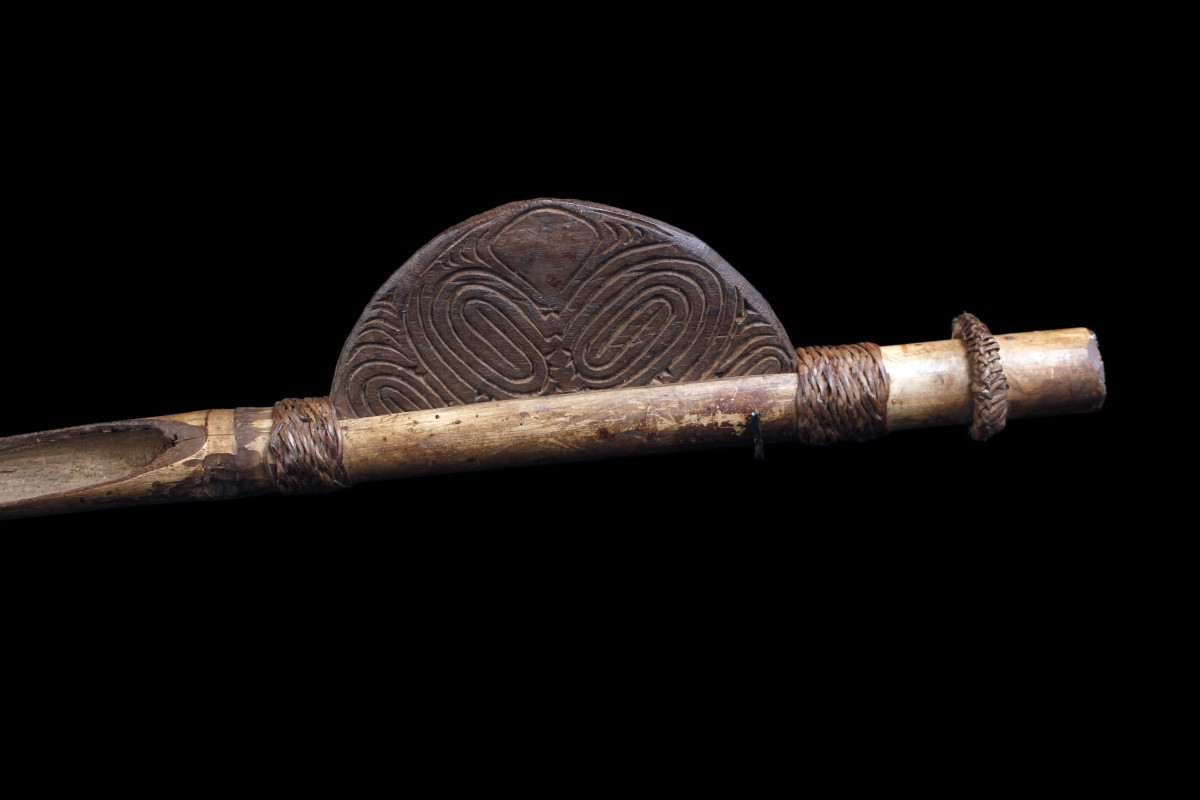 Spear Thrower, Tribal Art, Oceanic Art, Oceania, Papua New Guinea, Primitive Art, 68 Cm-photo-2