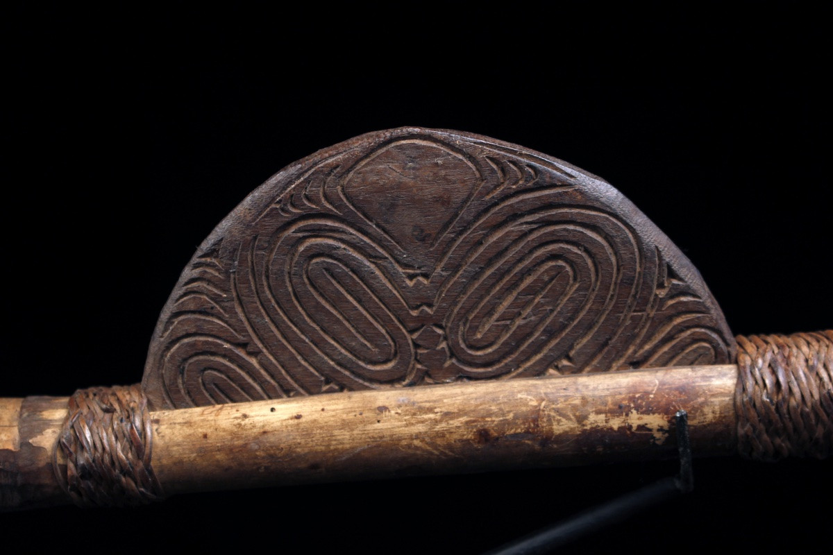  Spear Thrower, Tribal Art, Oceanic Art, Oceania, Papua New Guinea, Primitive Art, 68 Cm-photo-4