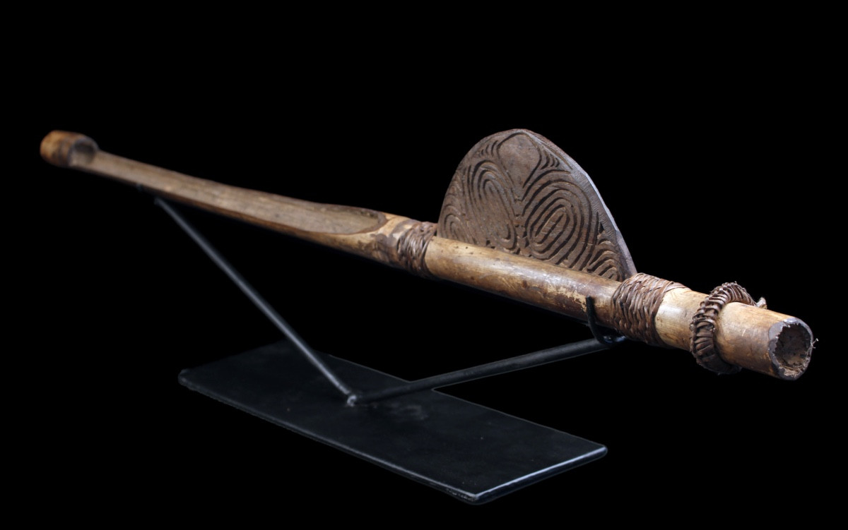  Spear Thrower, Tribal Art, Oceanic Art, Oceania, Papua New Guinea, Primitive Art, 68 Cm