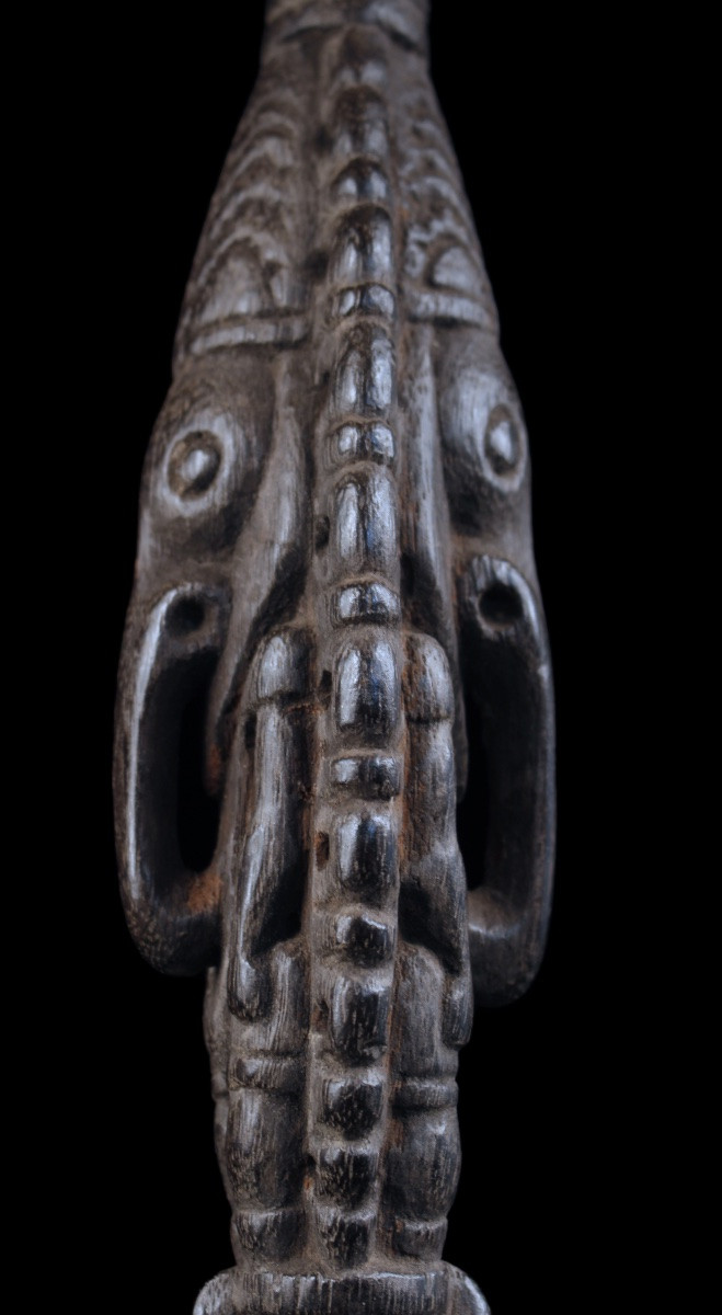 Fragment Of A Paddle, Sepik River, Primitive Art, Oceanic Art, Tribal Art, Oceania, 82 Cm-photo-2