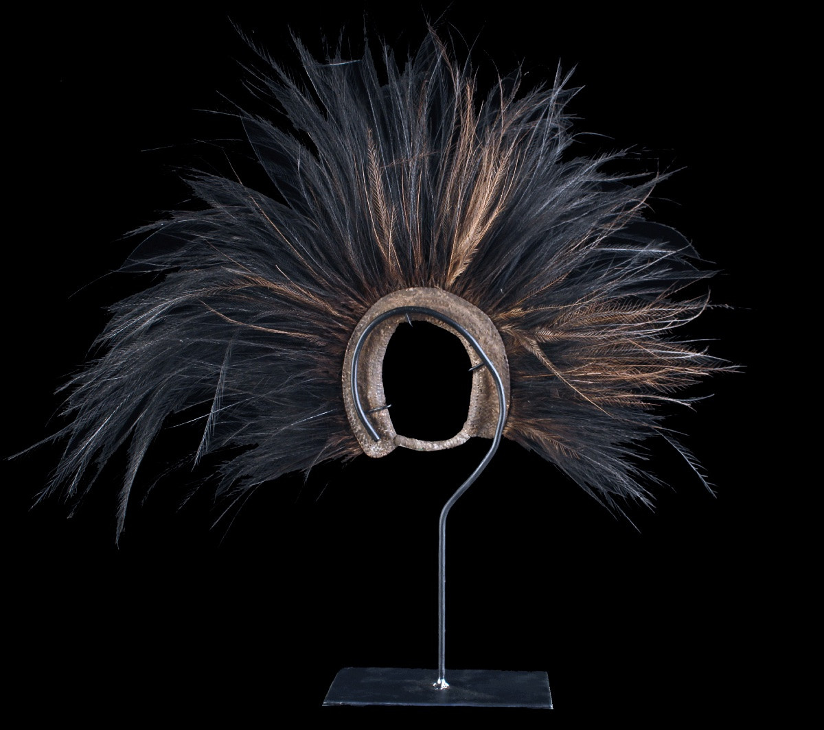 Coiffe de Danse, Art Tribal, Art Océanien, Océanie, costume traditionnel, Env. 55 x 40 cm-photo-1