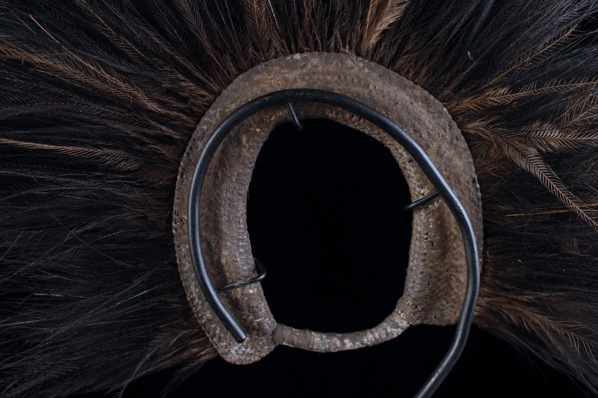 Coiffe de Danse, Art Tribal, Art Océanien, Océanie, costume traditionnel, Env. 55 x 40 cm-photo-2