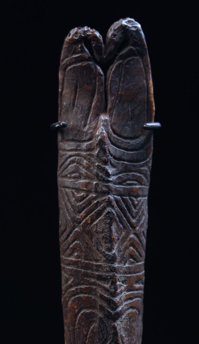 Dague En Os De Casoar, Papouasie Nouvelle Guinée, Océanie, Art Premier, Art Océanien, 33 cm-photo-2