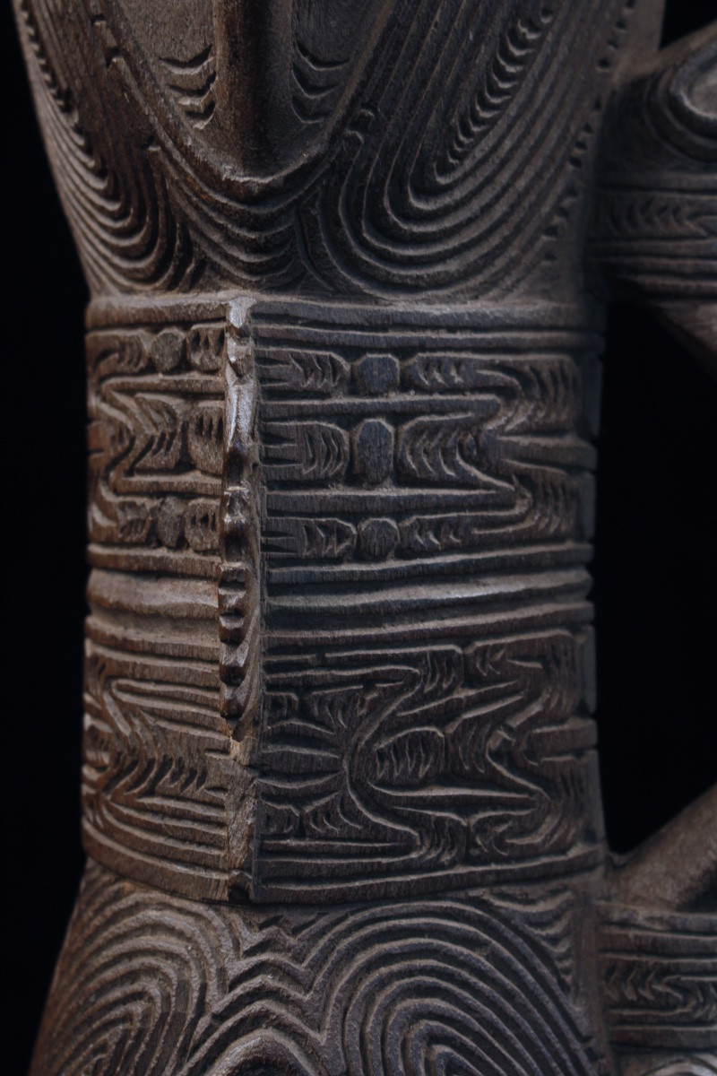 Tambour, Instrument Traditionnel, Art Océanien, Art Tribal, Papouasie Nouvelle Guinée, 58 cm-photo-3