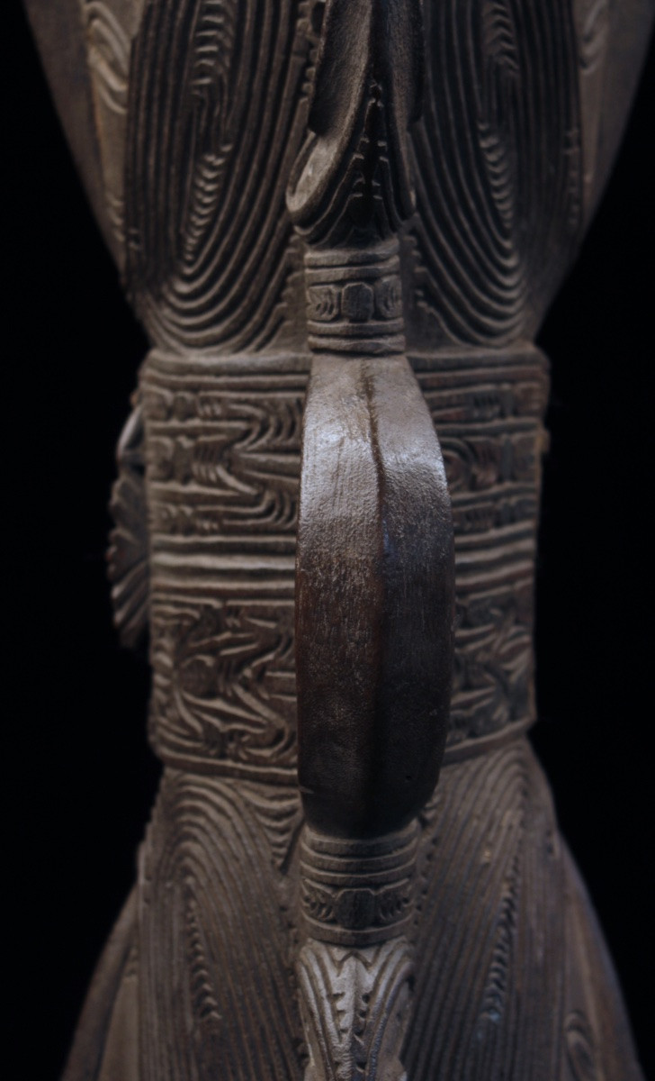 Tambour, Instrument Traditionnel, Art Océanien, Art Tribal, Papouasie Nouvelle Guinée, 58 cm-photo-4