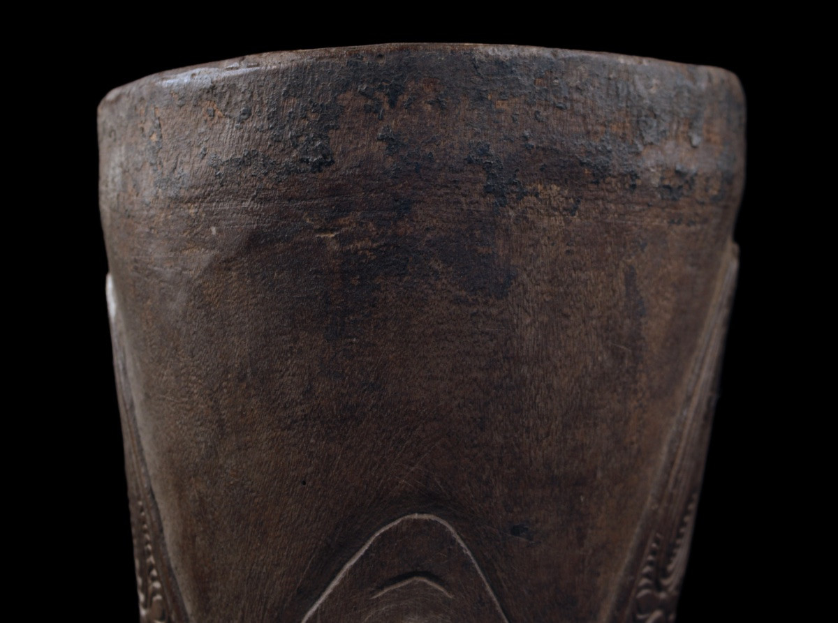 Tambour, Instrument Traditionnel, Art Océanien, Art Tribal, Papouasie Nouvelle Guinée, 58 cm-photo-6