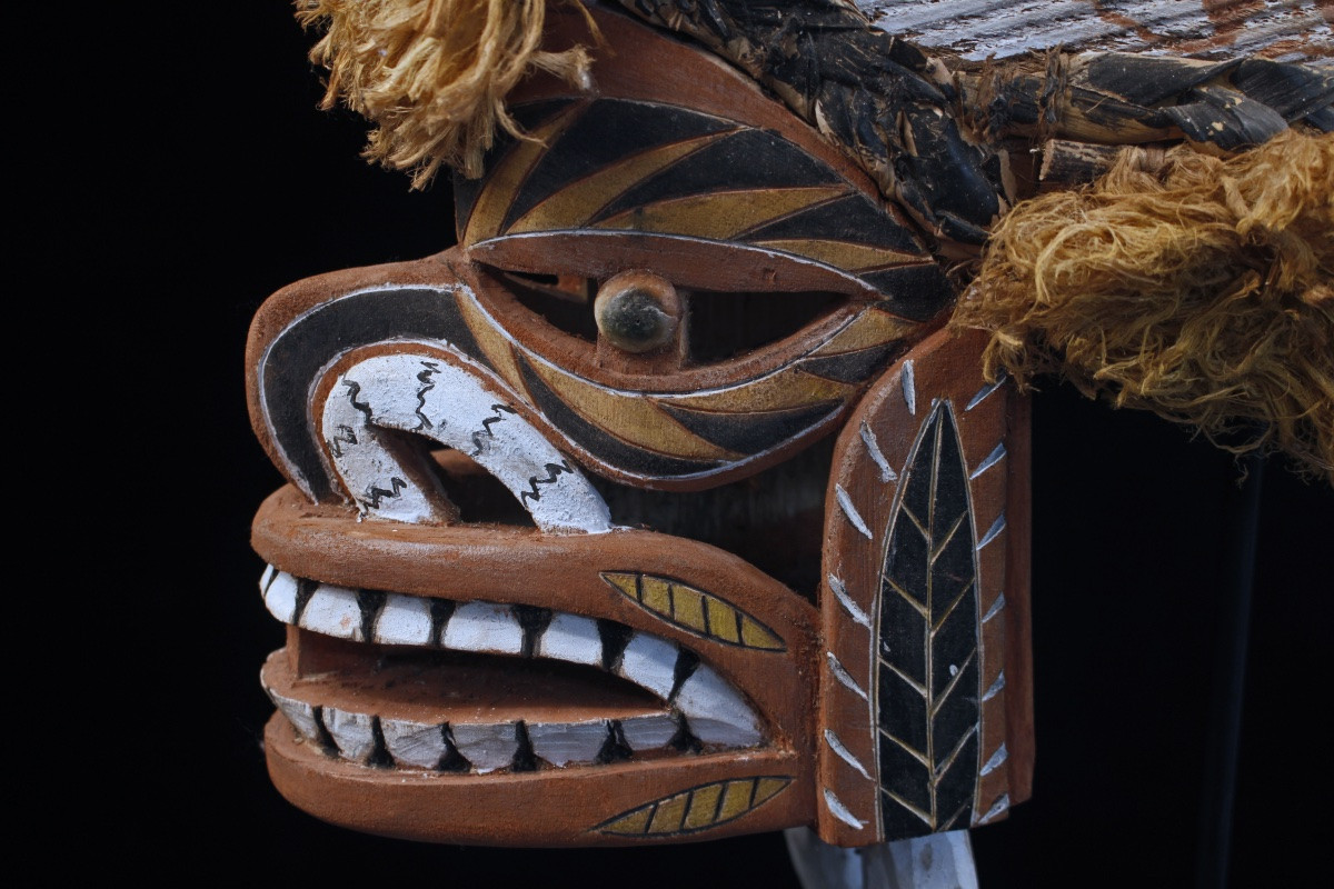 Tatanua Mask, Malagan Mask, Tabar Islands, Oceanian Art, Tribal Art, 51 X 20 X 45 Cm -photo-2
