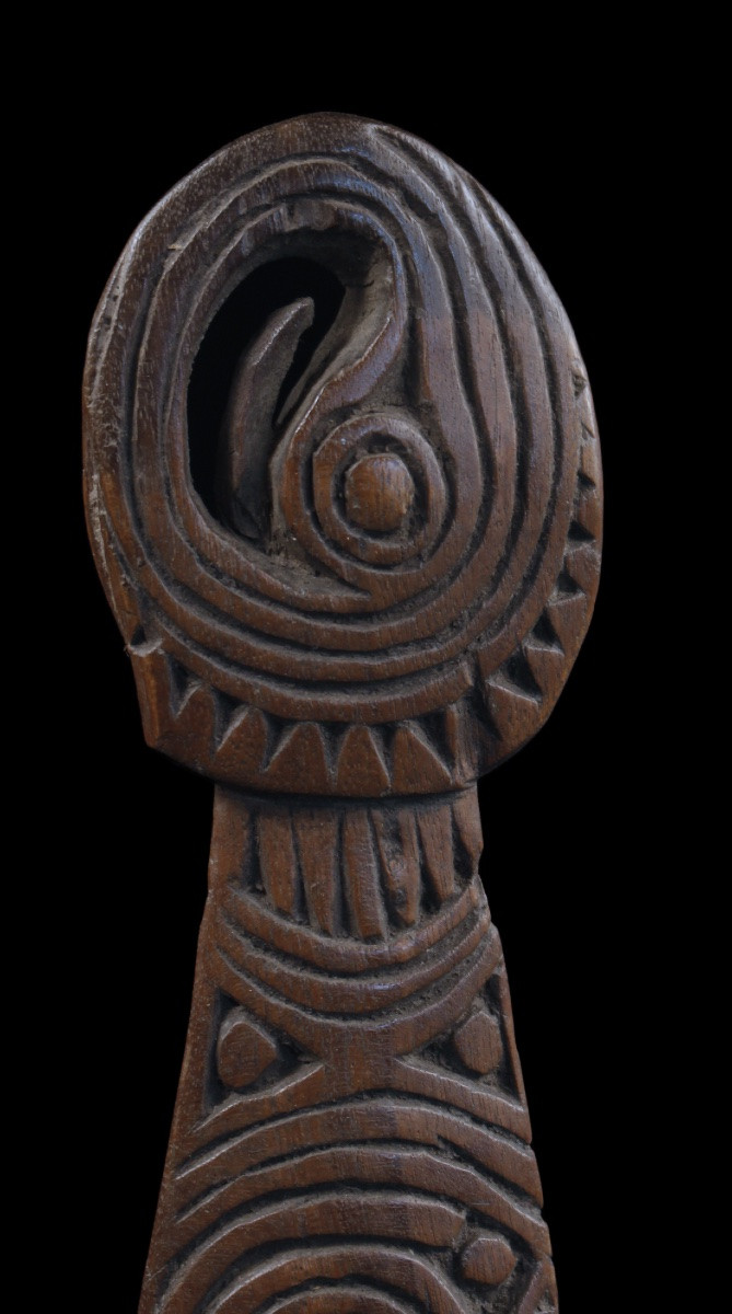 Paddle Fragment, Sepik River, Primitive Art, Oceanic Art, Tribal Art, Oceania, 43 Cm-photo-2