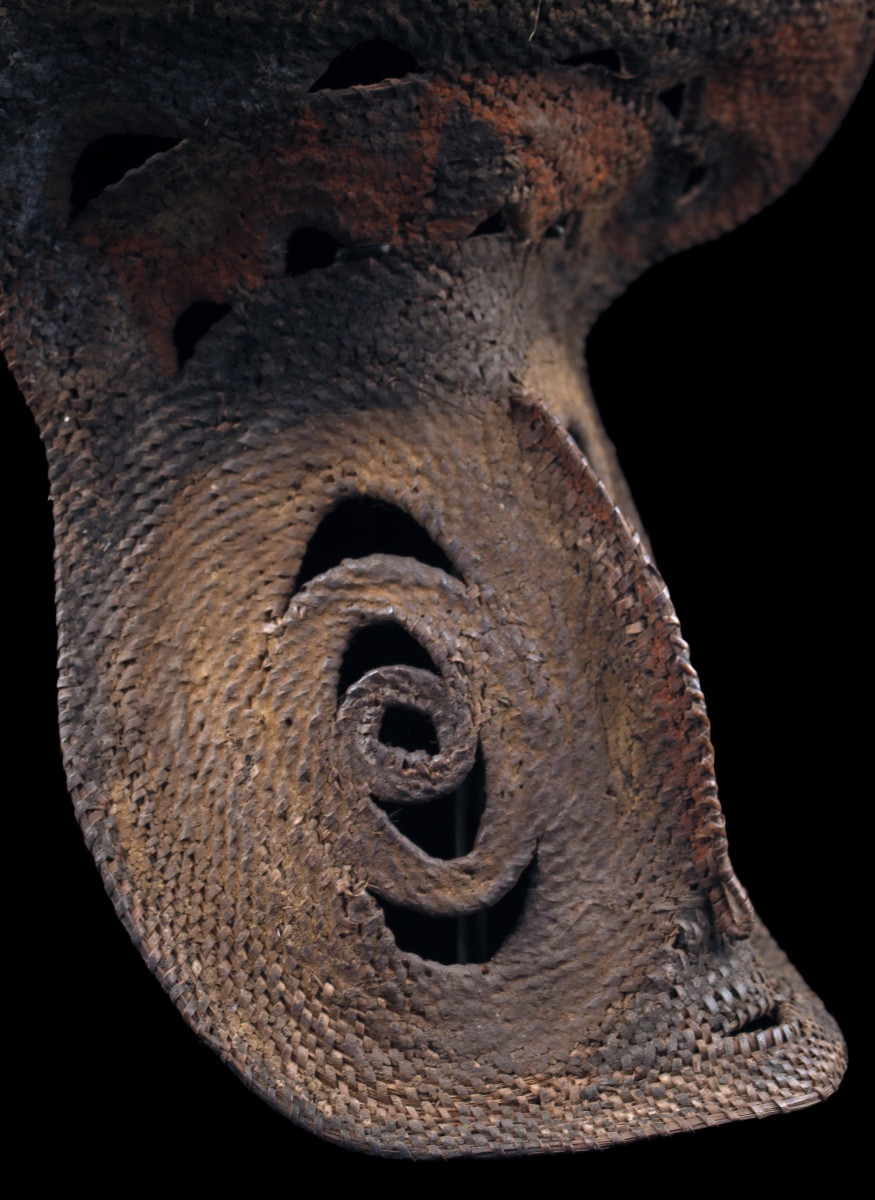 Masque à Igname, Masque, Océanie, Art Premier, Art Océanien, Art Tribal, Vannerie, 40 cm-photo-3