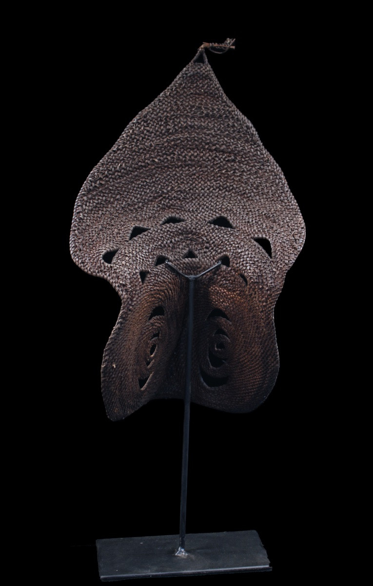 Masque à Igname, Masque, Océanie, Art Premier, Art Océanien, Art Tribal, Vannerie, 40 cm-photo-4