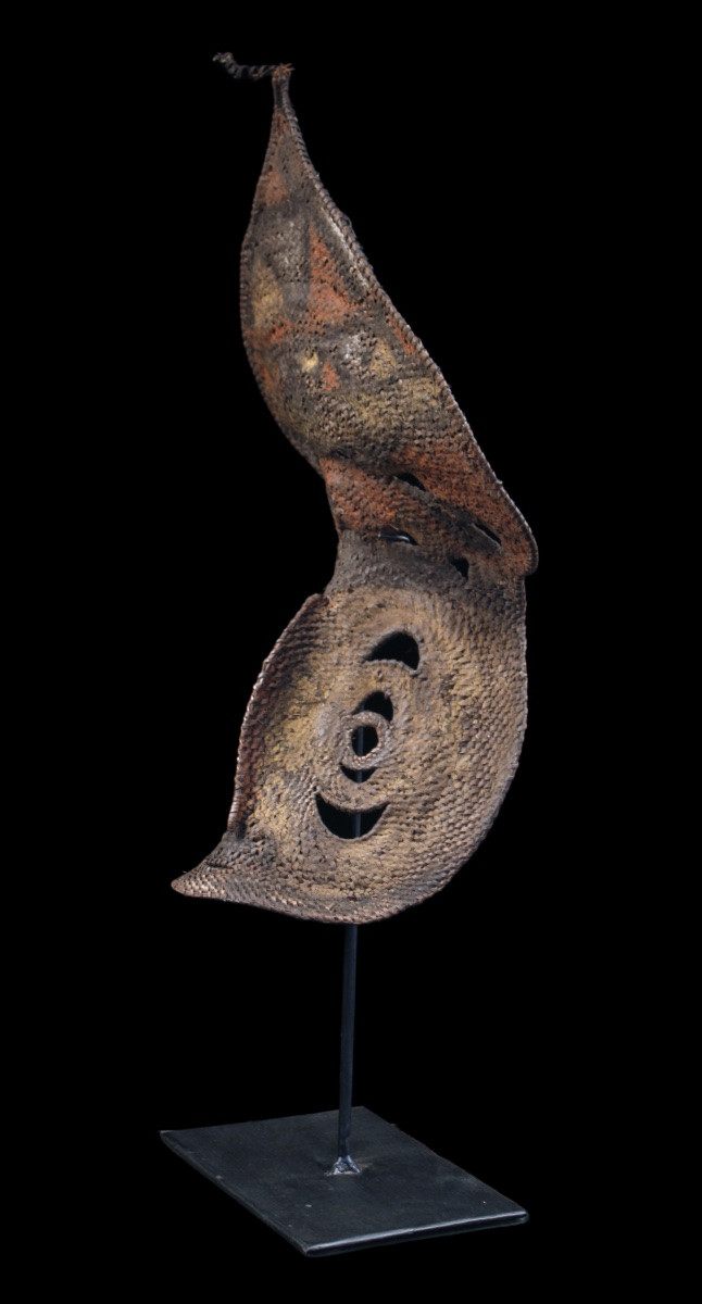 Masque à Igname, Masque, Océanie, Art Premier, Art Océanien, Art Tribal, Vannerie, 40 cm-photo-5