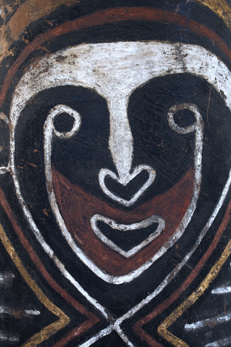 Ecorce Peinte, Blackwater, Art Premier, Art Océanien, Art Tribal, peinture sur écorce, 90cm-photo-2