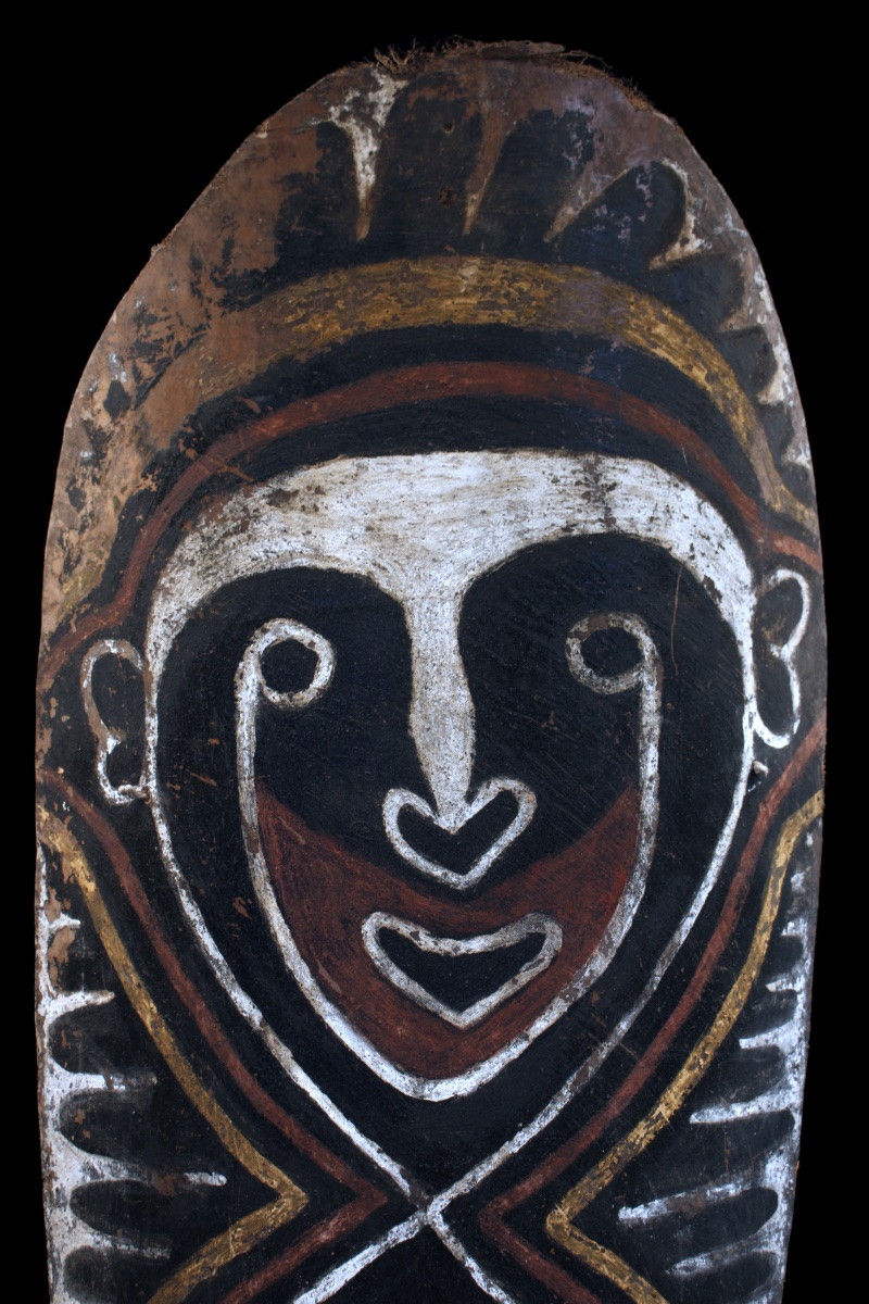 Ecorce Peinte, Blackwater, Art Premier, Art Océanien, Art Tribal, peinture sur écorce, 90cm-photo-1