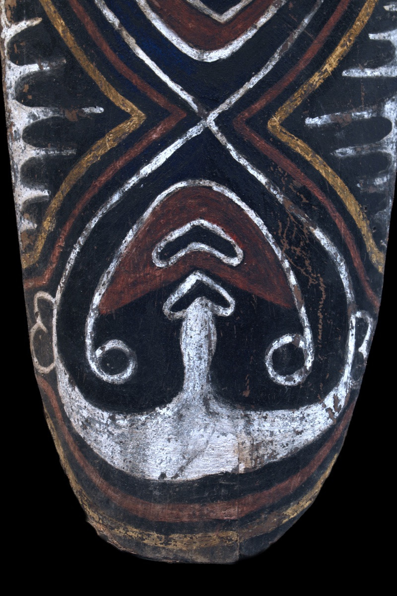 Ecorce Peinte, Blackwater, Art Premier, Art Océanien, Art Tribal, peinture sur écorce, 90cm-photo-2