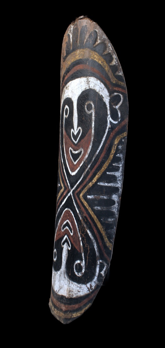 Ecorce Peinte, Blackwater, Art Premier, Art Océanien, Art Tribal, peinture sur écorce, 90cm-photo-3