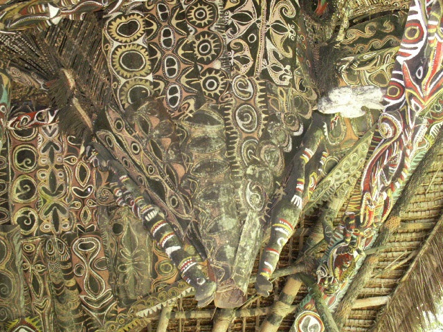 Ecorce Peinte, Blackwater, Art Premier, Art Océanien, Art Tribal, peinture sur écorce, 90cm-photo-8