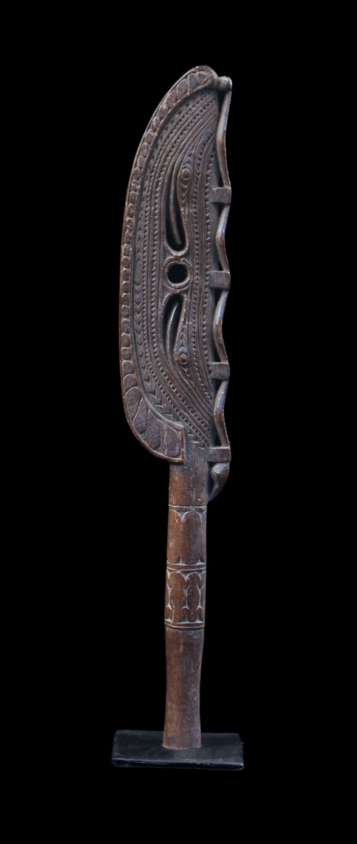 Paddle Fragment, Sepik River, Primitive Art, Oceanic Art, Tribal Art, Oceania, 47 Cm