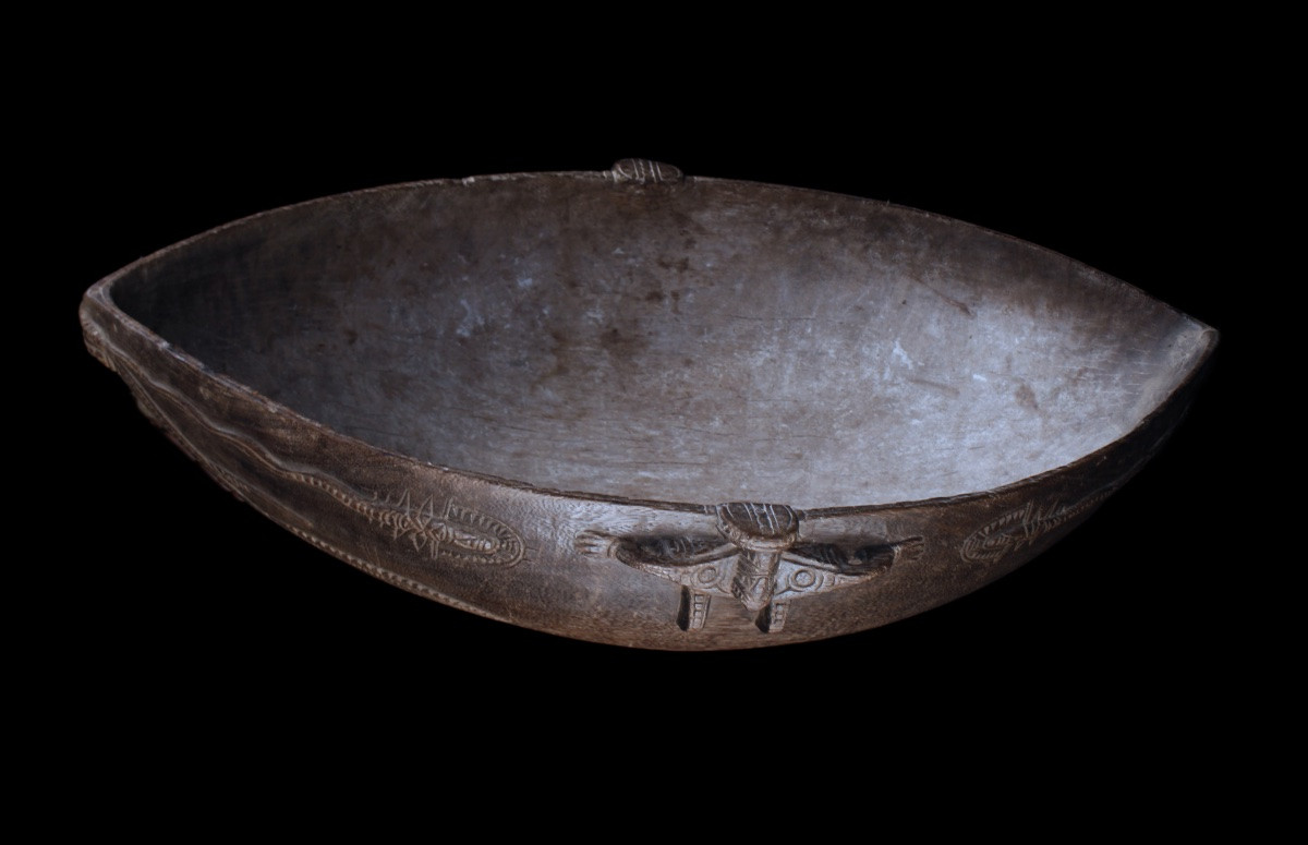 Siassi Bowl, Oceanic Art, Tribal Art, Papua New Guinea, Pacific Art, 101 Cm-photo-2