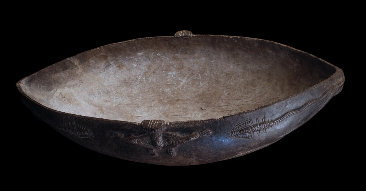 Siassi Bowl, Oceanic Art, Tribal Art, Papua New Guinea, Pacific Art, 101 Cm-photo-4