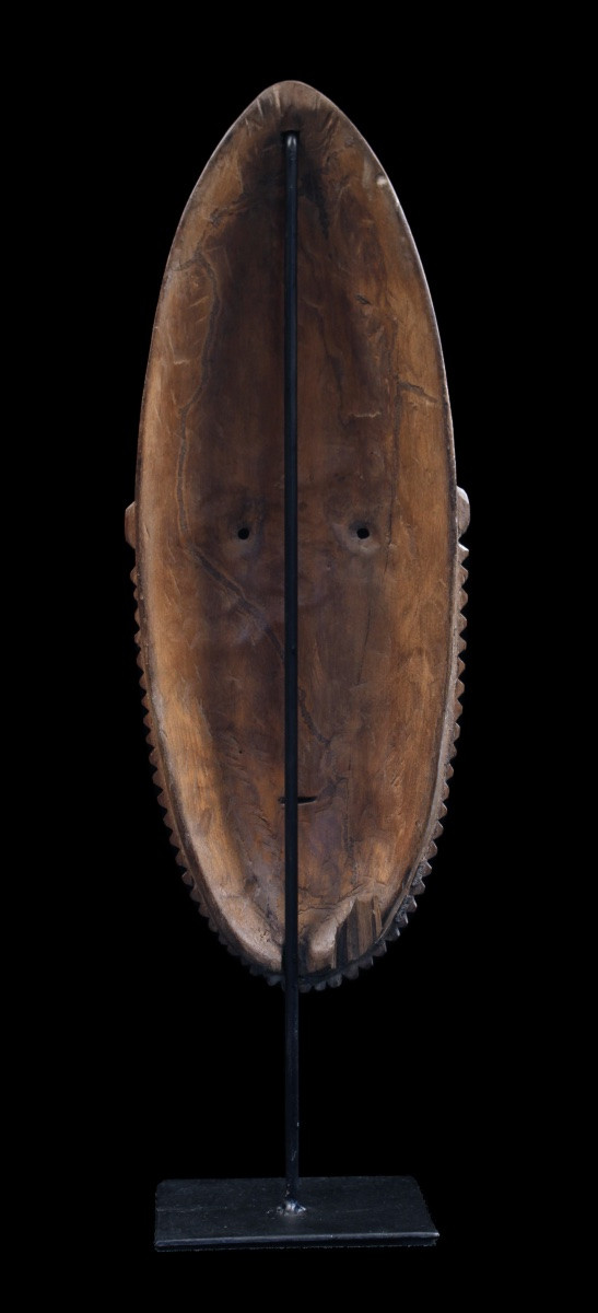 Ancestor Mask, Oceania, Primitive Art, Oceanic Art, Tribal Art, Wood Carving 43 Cm-photo-2