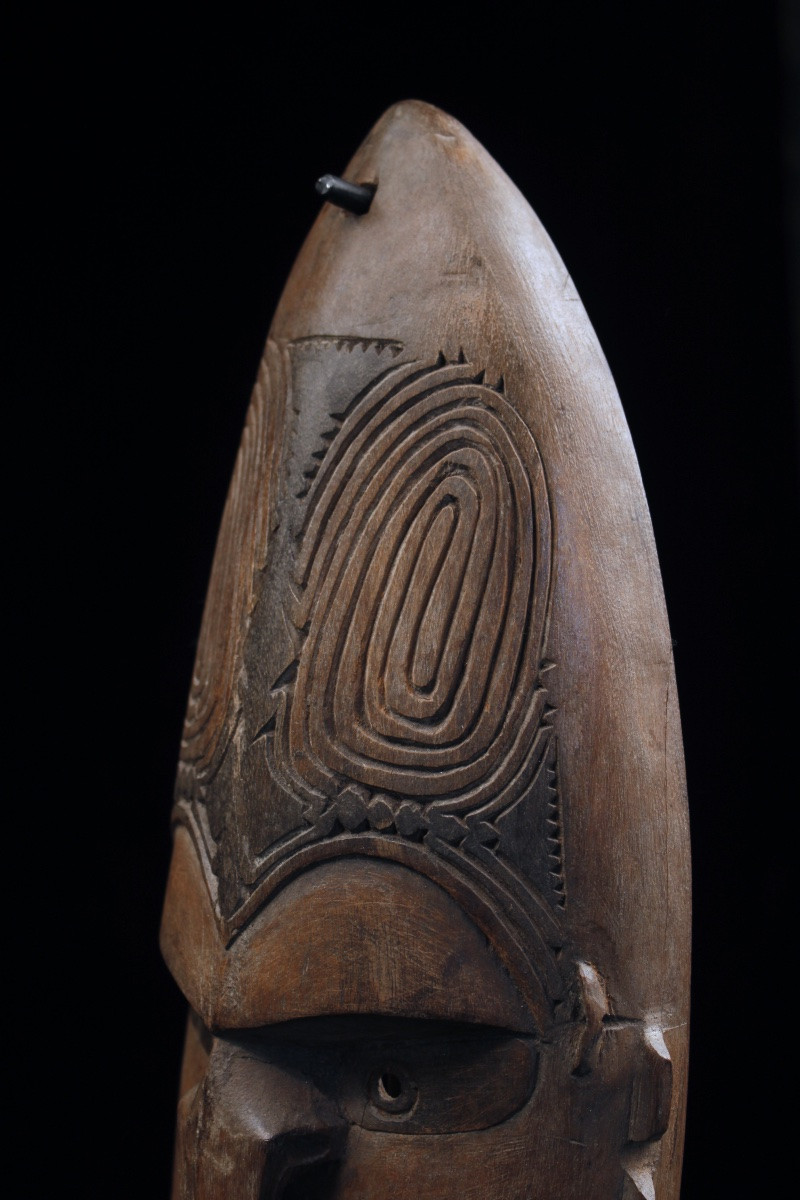 Ancestor Mask, Oceania, Primitive Art, Oceanic Art, Tribal Art, Wood Carving 43 Cm-photo-5