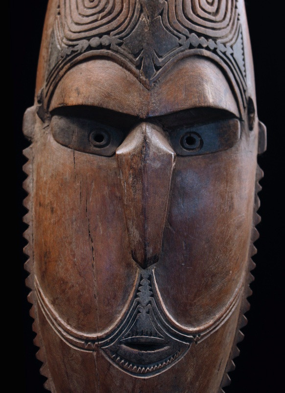 Ancestor Mask, Oceania, Primitive Art, Oceanic Art, Tribal Art, Wood Carving 43 Cm-photo-7