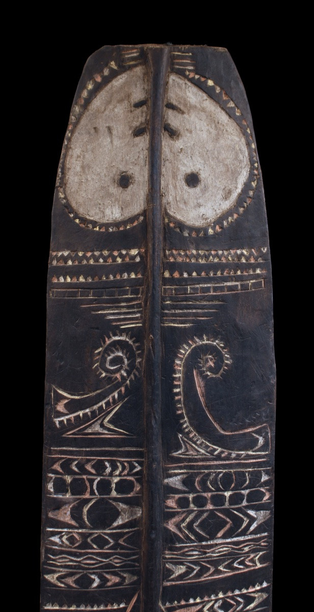 Bouclier votif, Art Océanien, Art Tribal, Arts Premiers, Océanie,  sculpture, 158 x 30 cm-photo-2