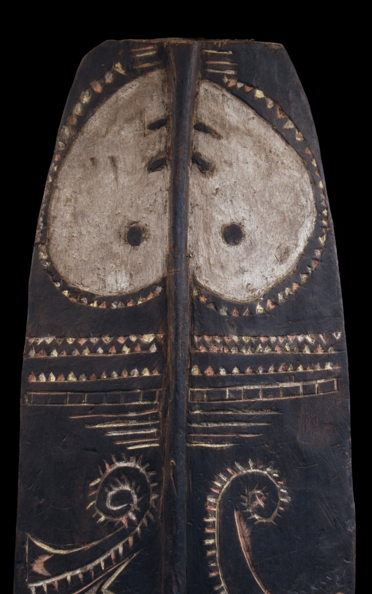 Bouclier votif, Art Océanien, Art Tribal, Arts Premiers, Océanie,  sculpture, 158 x 30 cm-photo-1