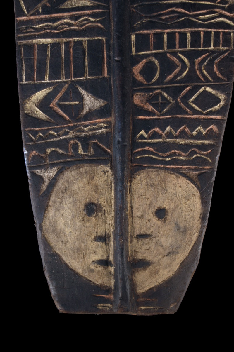 Bouclier votif, Art Océanien, Art Tribal, Arts Premiers, Océanie,  sculpture, 158 x 30 cm-photo-4