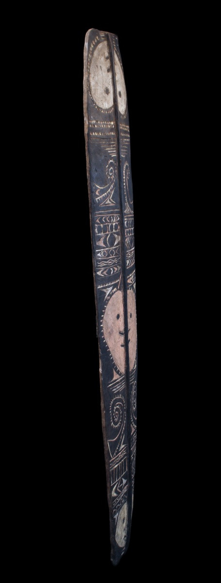 Bouclier votif, Art Océanien, Art Tribal, Arts Premiers, Océanie,  sculpture, 158 x 30 cm-photo-5