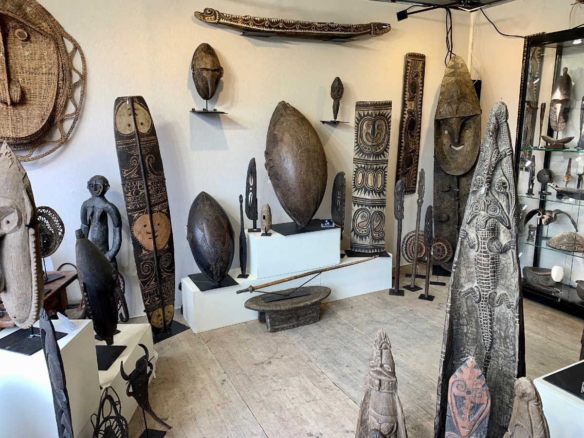 Bouclier votif, Art Océanien, Art Tribal, Arts Premiers, Océanie,  sculpture, 158 x 30 cm-photo-8