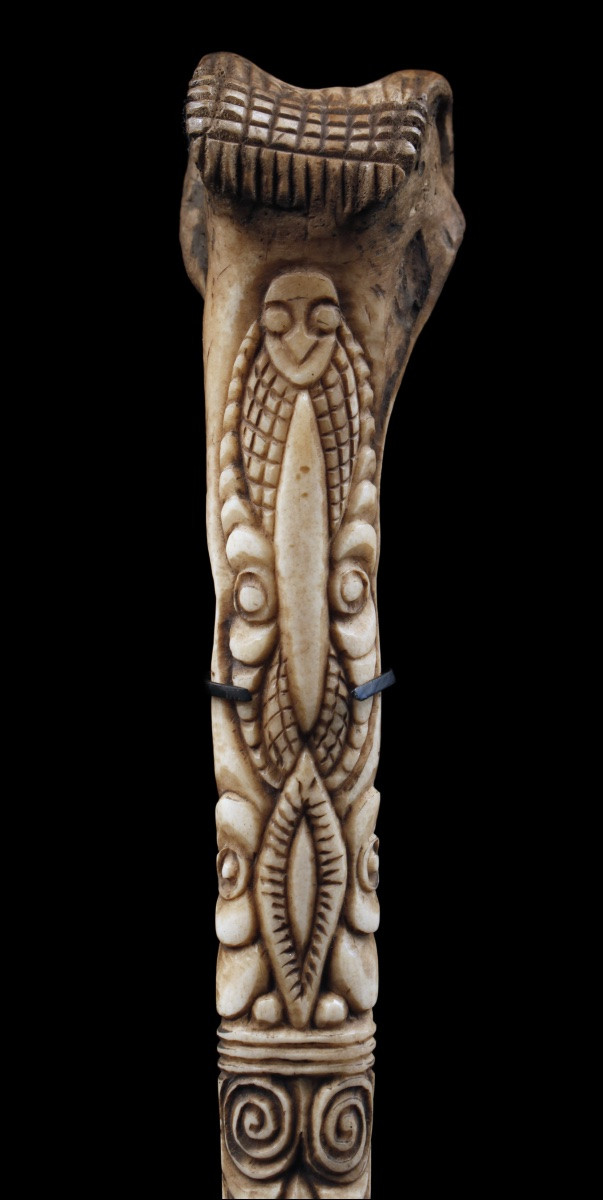 Casoar Bone Dagger, Papua New Guinea, Oceania, Primitive Art, Oceanic Art, 38 Cm-photo-2