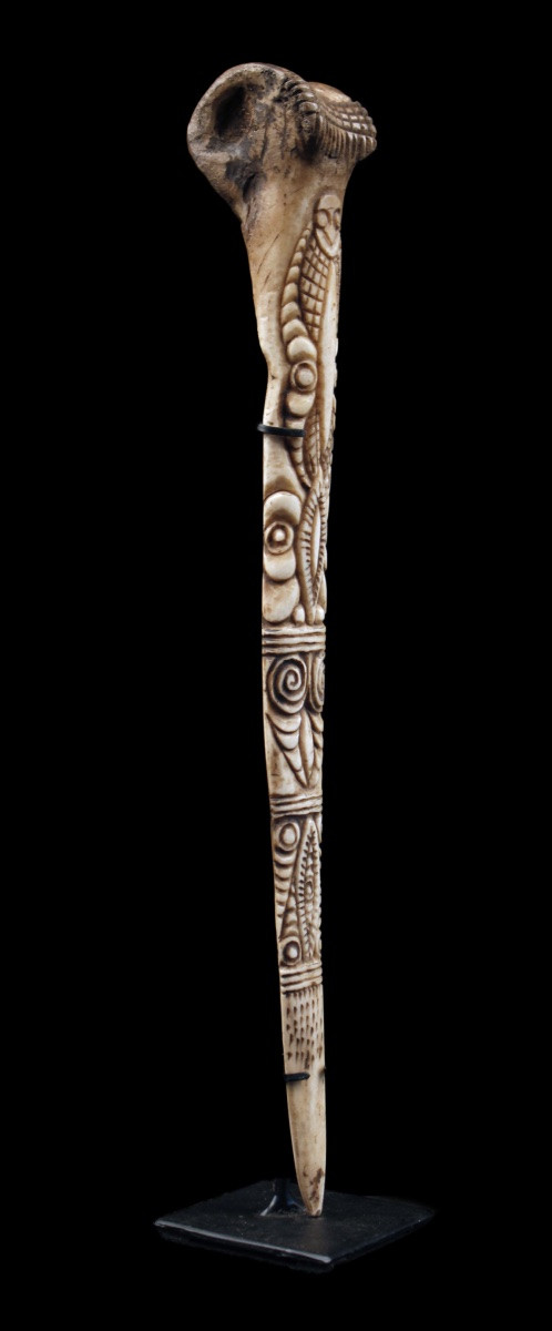 Casoar Bone Dagger, Papua New Guinea, Oceania, Primitive Art, Oceanic Art, 38 Cm-photo-4