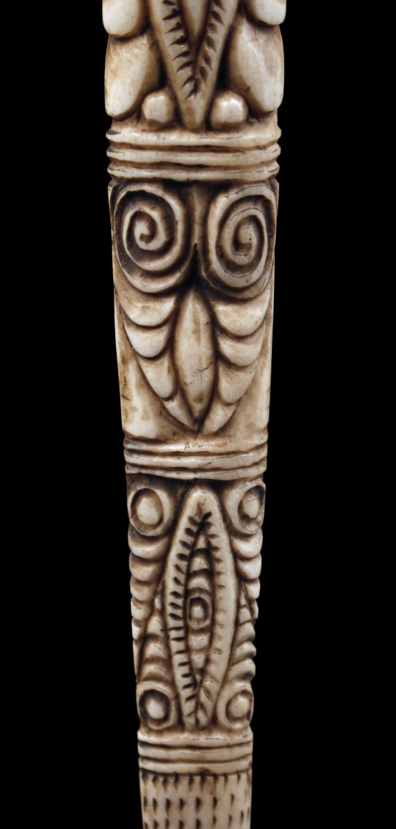 Casoar Bone Dagger, Papua New Guinea, Oceania, Primitive Art, Oceanic Art, 38 Cm-photo-3